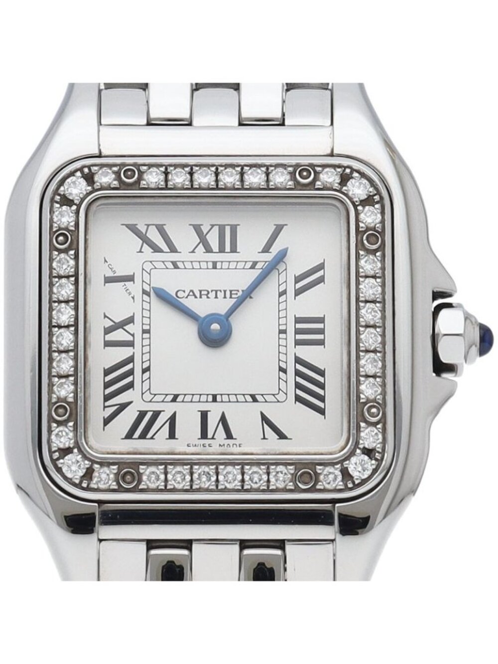 Cartier Panthere de Cartier Watch SM Diamond Bezel 4 SS Silver